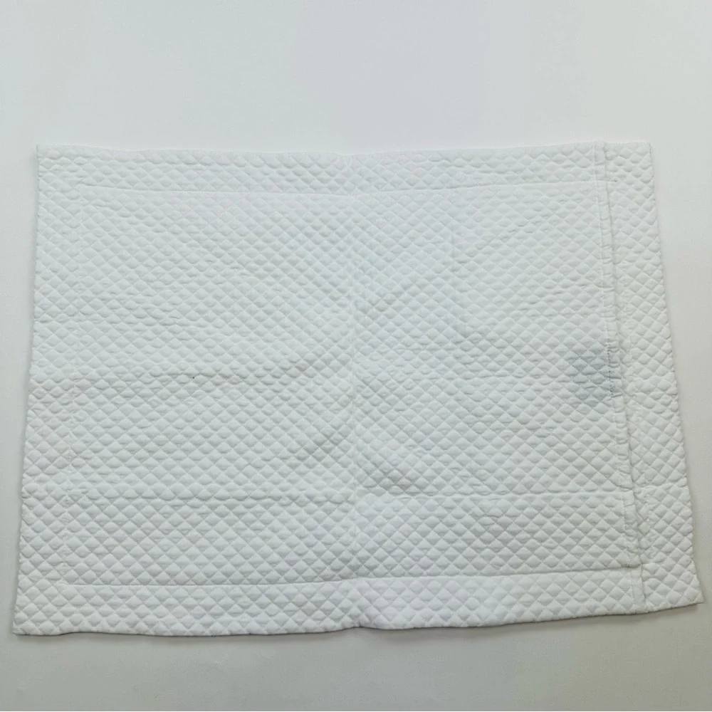 Portugal Collection European Fine Linen Pillow Sham White Textured Standard Size